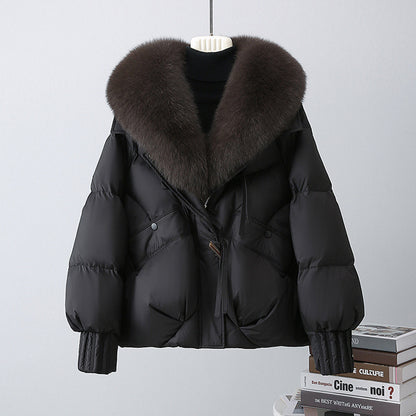 Pufferjacke mit Pelzkragen