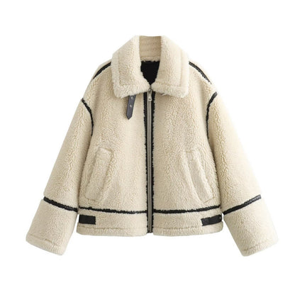 Trendy Teddy Lederjacke