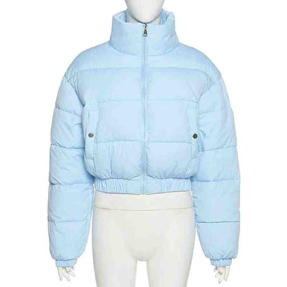Trendy Cropped Pufferjacke