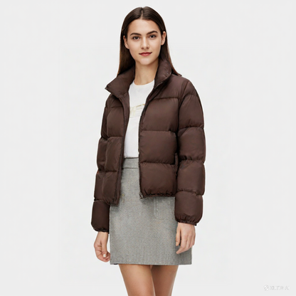 Mattfarbige Pufferjacke